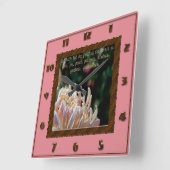 しかし精神の正方形の時計のフルーツ スクエア壁時計 (傾斜)