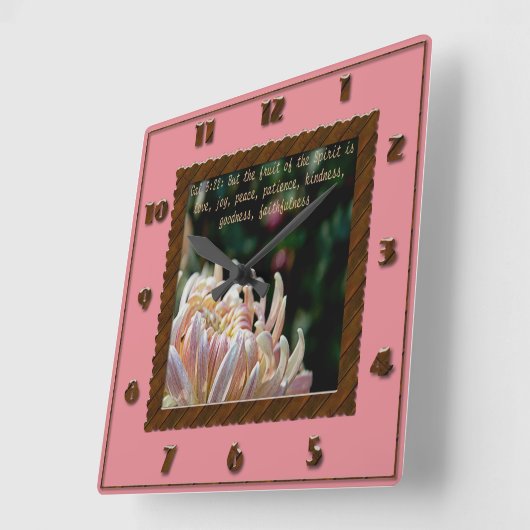 しかし精神の正方形の時計のフルーツ スクエア壁時計 (傾斜)