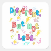 しかし違う、以下ではない – ADHD認識度 スクエアシール (正面)