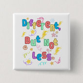 しかし違う、以下ではない – ADHD認識度 缶バッジ (正面)