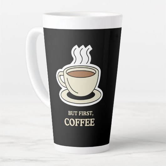 しかし、まず、コーヒーコおもしろいーヒー愛好家 カフェラテマグ (左アングル)