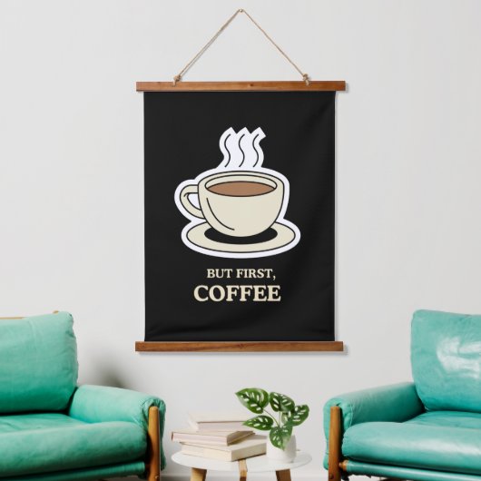 しかし、まず、コーヒーコおもしろいーヒー愛好家 吊り下げ型タペストリー (リビング)