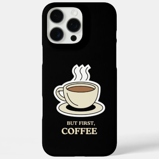 しかし、まず、コーヒーコおもしろいーヒー愛好家 Case-Mate iPhoneケース (裏面)