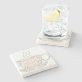 しかし、まず、コーヒーワードアートコースター ストーンコースター (横)