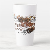 しかし、まず、コーヒー"セラミックパーソナライズされたラテマグカップ カフェラテマグ (正面)