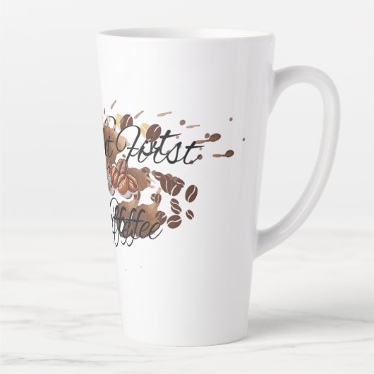 しかし、まず、コーヒー"セラミックパーソナライズされたラテマグカップ カフェラテマグ (右)