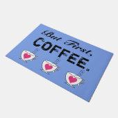しかし、まず、コーヒー/ハートマグカップ ドアマット (アングル)