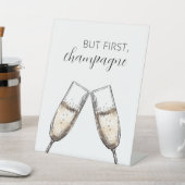 しかし、まず、シャンパンの結婚看板ポスター 台座サイン (インサイチュ)