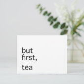 しかし、まず、茶のタイポグラフィ ポストカード (スタンド正面)