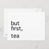 しかし、まず、茶のタイポグラフィ ポストカード (正面/裏面)
