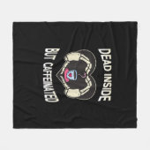 しかし、カフェイン入りコーヒー骨格の手のハート フリースブランケット (正面(横))