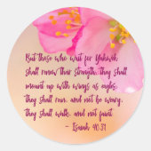 しかし、キリスト教のフローラを待つ人々感動的 ラウンドシール (正面)