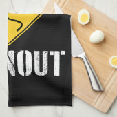 しかし、サインの士官はバーンアウトを行う – 車おもしろい キッチンタオル (四つ折り)