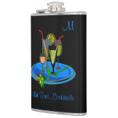 しかし、ファーストカクテル飲む引用文モノグラム フラスク (左)