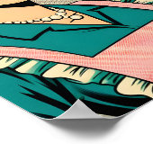 しかし、ファーストコーヒー50s漫画本スタイルキッチンアート ポスター (角)