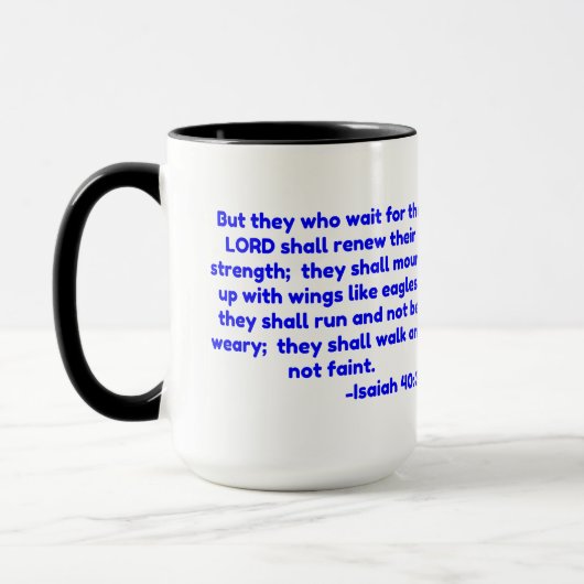 しかし、主を待つ者は主を待つであろう。 マグカップ (左)