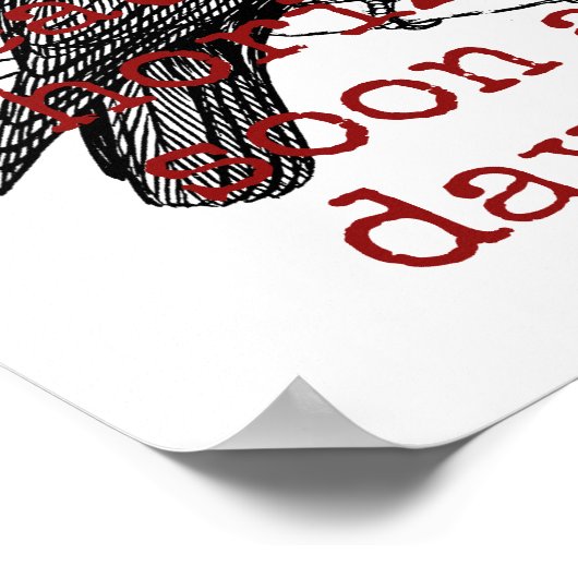 しかし、具体化された精神は死を見る – 死の引用文 ポスター (角)