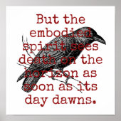 しかし、具体化された精神は死を見る – 死の引用文 ポスター (正面)