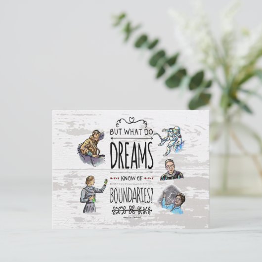 しかし、夢は境界を知ることEarhart ポストカード (スタンド正面)