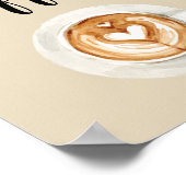 しかし、最初に、コーヒーウォーター色のキッチンウォールアート ポスター (角)