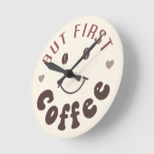 しかし、最初に、コーヒークロック ラウンド壁時計 (傾斜)