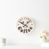 しかし、最初に、コーヒークロック ラウンド壁時計 (ホーム)