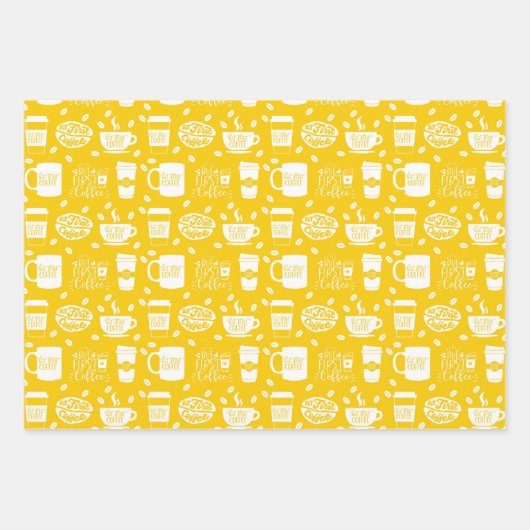 しかし、最初に、コーヒーセット包装紙シート ラッピングペーパーシート (正面2)