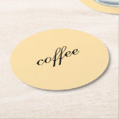 しかし、最初に、コーヒー – クリームコースター ラウンドペーパーコースター (アングル)