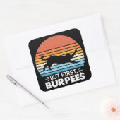 しかし、最初に、バーピーズ猫のオーナートレーニングレトログラフィック スクエアシール (封筒)