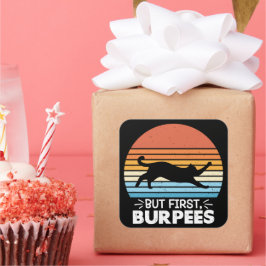 しかし、最初に、バーピーズ猫のオーナートレーニングレトログラフィック スクエアシール