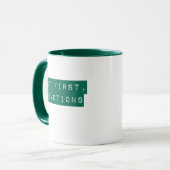 しかし、最初に、祈りの緑のマグカップ マグカップ (正面左)