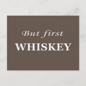 しかし、最初のウイスキーのおもしろいアルコール引用文 シーズンポストカード (正面)