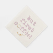 しかし、最初のコーヒーおもしろいのタイポグラフィコーヒーの汚れ スタンダードランチョンナプキン (角)