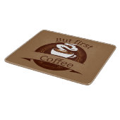 しかし、最初のコーヒーおもしろいカフェイン中毒引用文 カッティングボード (角)