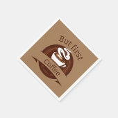 しかし、最初のコーヒーおもしろいカフェイン中毒引用文 スタンダードカクテルナプキン (角)