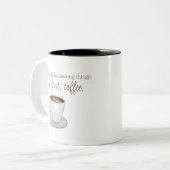 しかし、最初のコーヒータイポグラフィ水の色 ツートーンマグカップ (正面左)