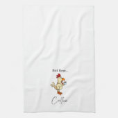 しかし、最初のコーヒーチキンおもしろいキッチンタオル キッチンタオル (縦)