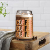 しかし、最初のコーヒーピンクのヒョウのプリント ガラス缶