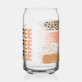 しかし、最初のコーヒーピンクのヒョウのプリント ガラス缶 (裏面)