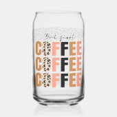 しかし、最初のコーヒーピンクのヒョウのプリント ガラス缶 (左)