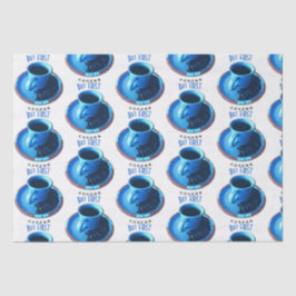 しかし、最初のコーヒーブルーカップソーサーの写真 薄葉紙