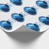 しかし、最初のコーヒーブルーカップソーサー写真 ラッピングペーパー (角)