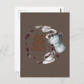 しかし、最初のコーヒーポストカード ポストカード (正面/裏面)