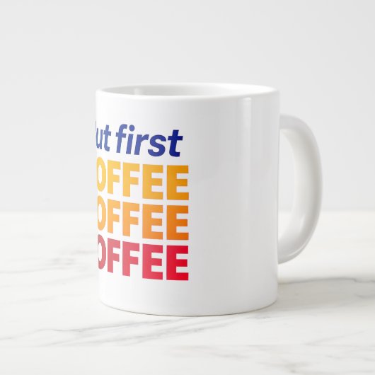 しかし、最初のコーヒーマグ、セラミッおもしろいクカップ ジャンボコーヒーマグカップ (正面右)