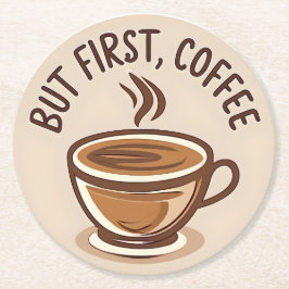 しかし、最初のコーヒー愛好家のコースター ラウンドペーパーコースター