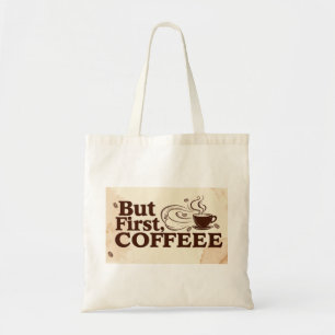 しかし、最初のコーヒー、コーヒー愛好家のショッピングトートバッグ トートバッグ