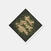 しかし、最初のコーヒー、ネオンライト引用文ことわざ スタンダードカクテルナプキン (角)