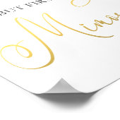 しかし、最初のミモサスホワイトフローラ金ゴールド ポスター (角)