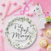 しかし、最初のミモサスワイルドフラワーブライダルシャワー ペーパープレート (パーティー)