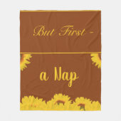 しかし、最初の昼寝おもしろい引用文 フリースブランケット (正面)